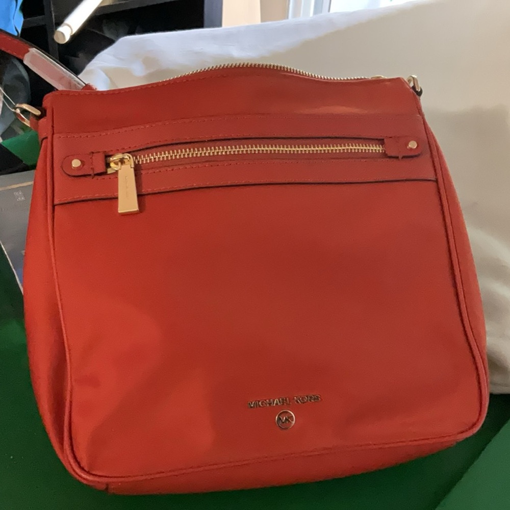 Michael Kors Red Crossbody Bag with Classic Silhouette